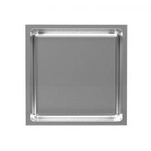 Rubi RNK12R-IB - Nikia Recessed Niche 12'' Radius Corners Brushed Inox