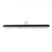 Rubi RIR350BC - Iris Rect. Shower Head 125Mm X 350Mm Black/Chrome