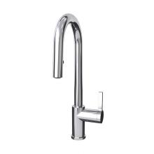 Rubi RLO91D2EUCC - Loft Kitchen Faucet Round Body ''U'' Spout 2 Jets Hand Spray Chrome