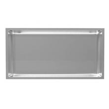 Rubi RNK24R-IB - Nikia Recessed Niche 24'' Radius Corners Brushed Inox