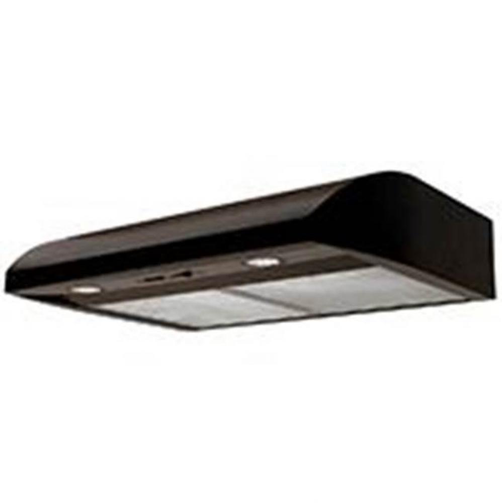 Advantage Essence Under Cabinet Range Hood Black w/2 Speed Control, Halogen Lighting