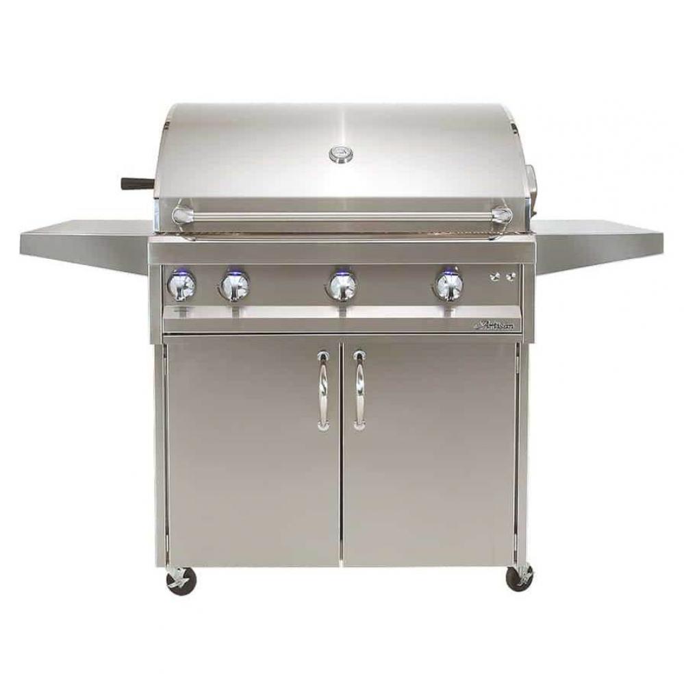 3 Burner with Rotisserie and Light and Cart