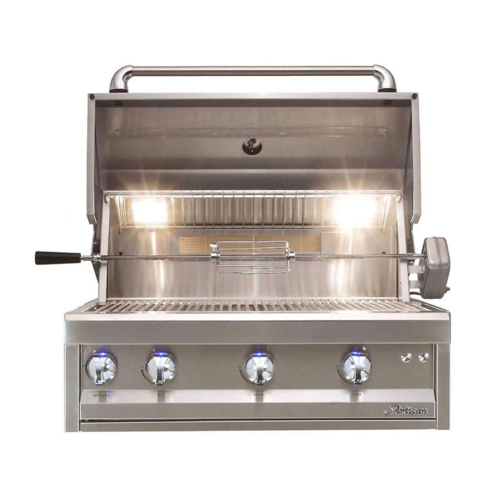 3 Burner with Rotisserie and Light