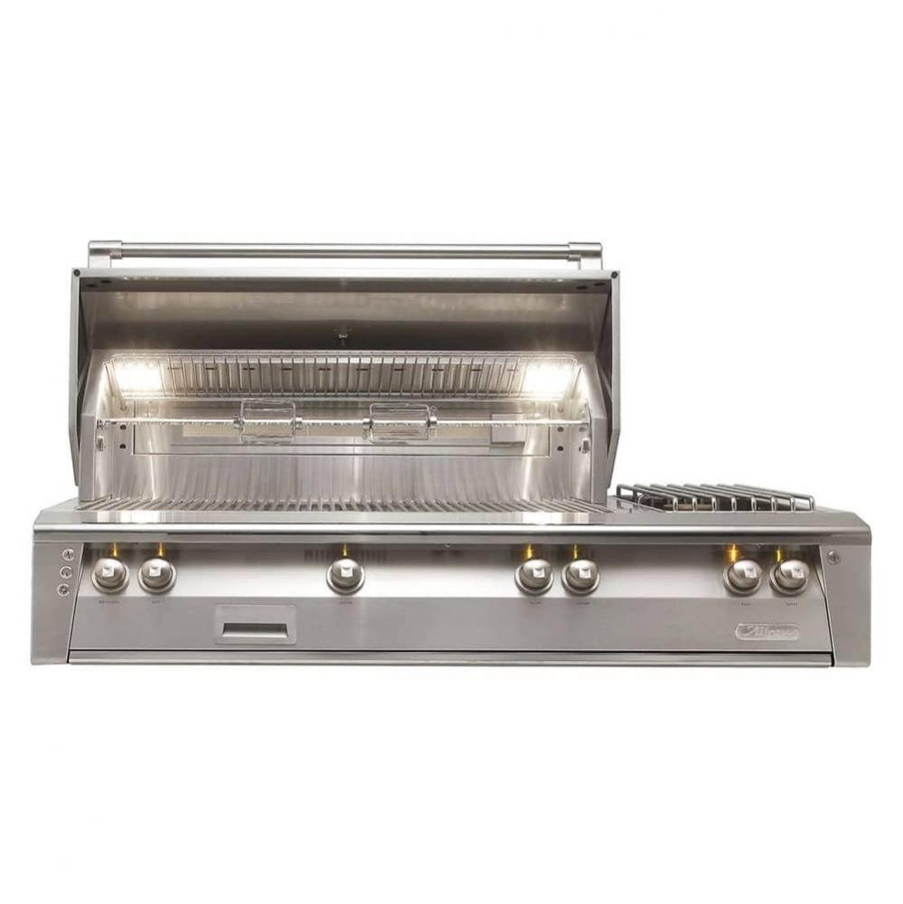 56'' Standard Grill With Dbl Side Burner Built-In