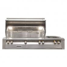 Alfresco ALXE-56SZ-NG - 56'' Sear Zone Grill With Dbl Side Burner Built-In