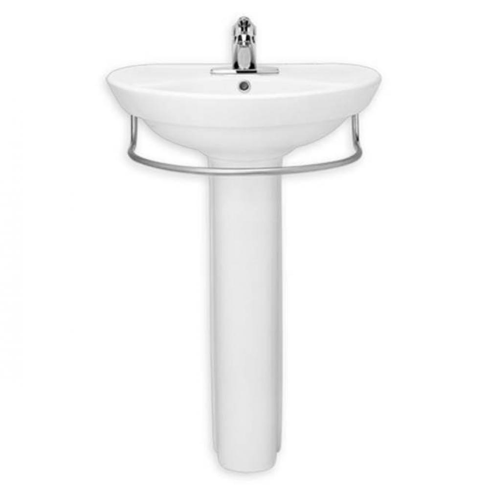 Ravenna Semi-Pedestal Sink Integral Towel Bar