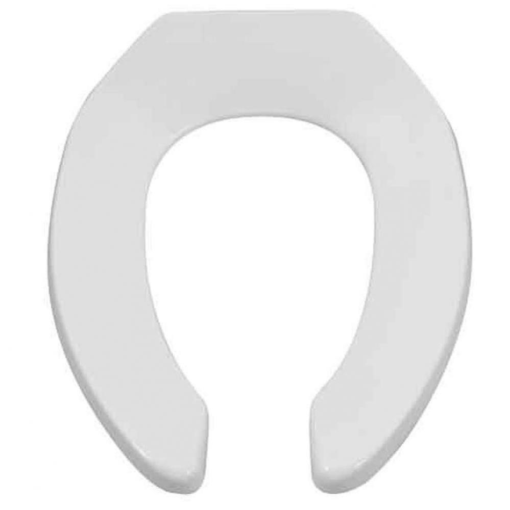 Commercial Heavy Duty Open Front Elongated Toilet Seat with EverClean® Surface and Self-susta