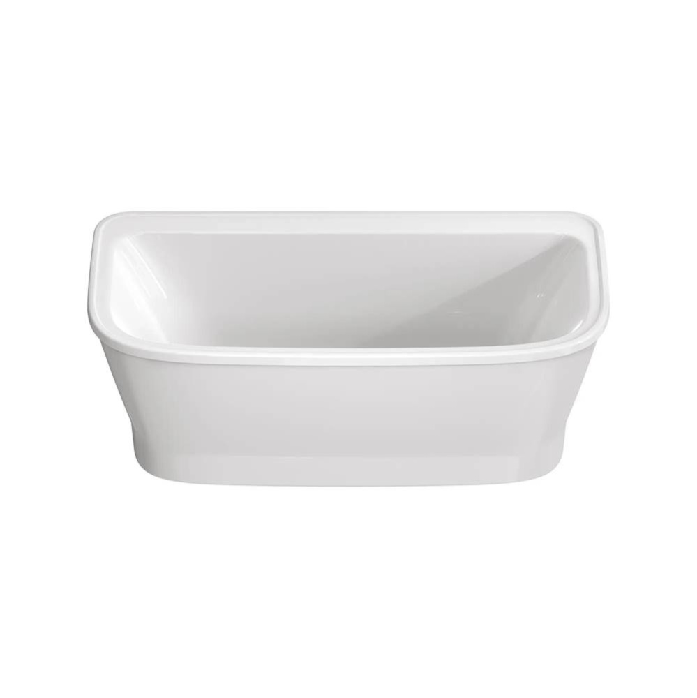 Aspirations 68 x 34-Inch Freestanding Bathtub With White Drain and Overflow White