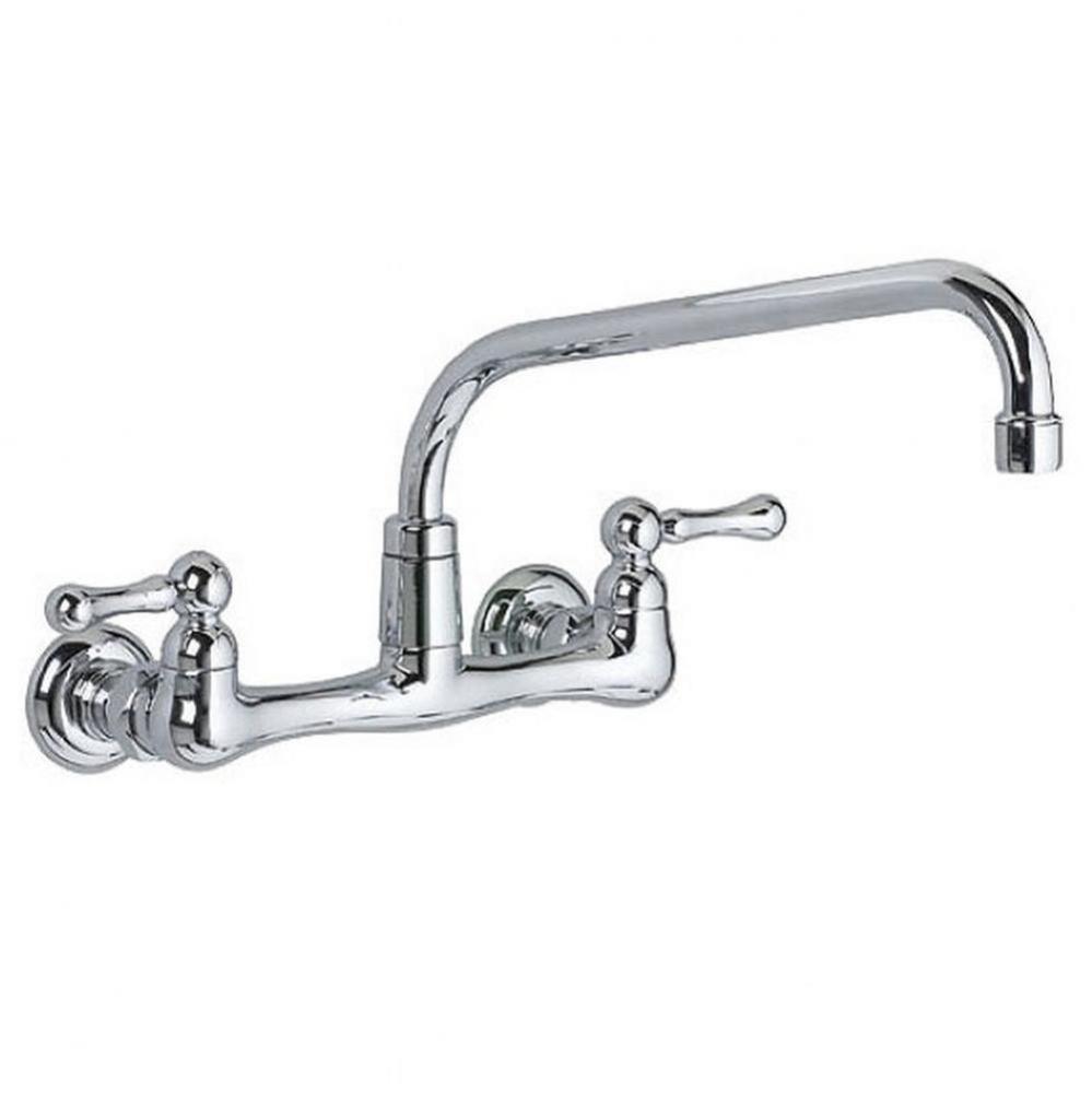 Heritage® Wall Mount Faucet With Cast Spout With Lever Handles and Soap Dish