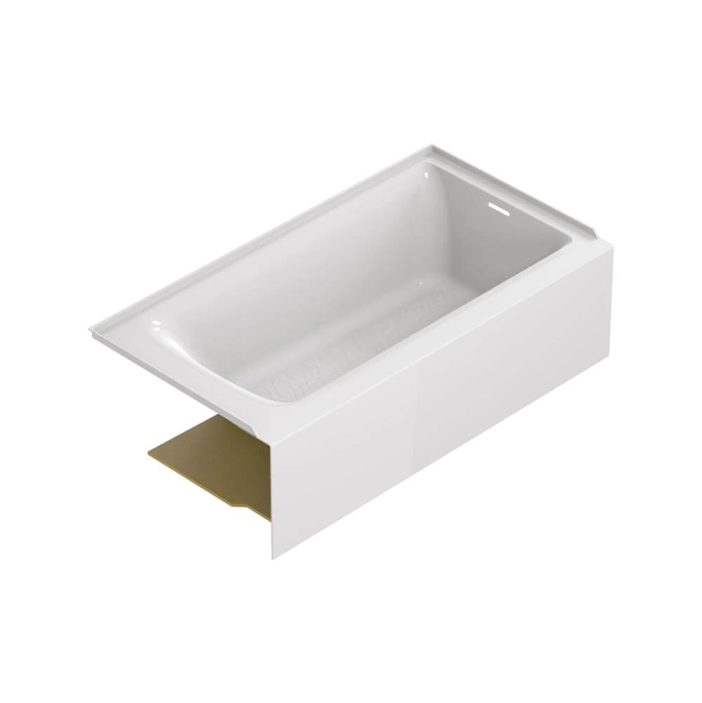 Aspirations 60 x 32-Inch Integral Apron Bathtub With Right-Hand Drain White