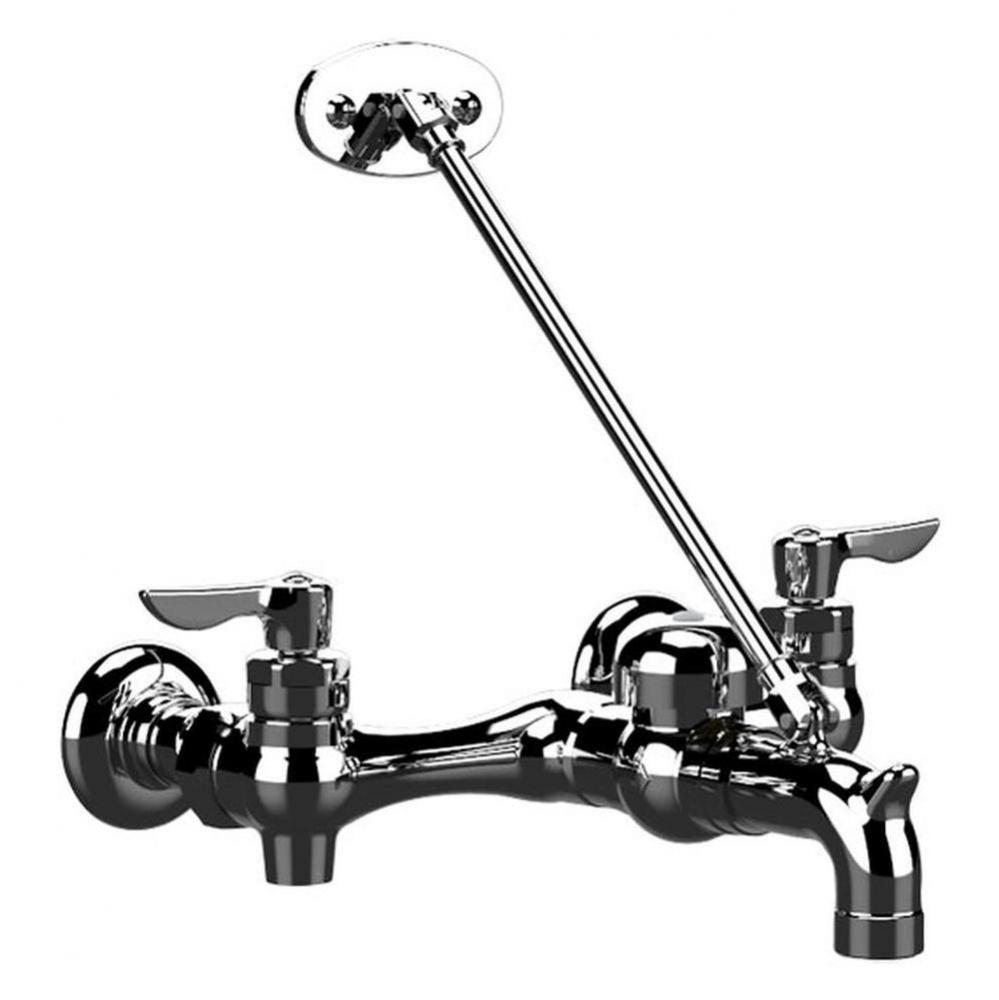 Top Brace Wall-Mount Service Sink Faucet with 6-Inch Vacuum Breaker Spout