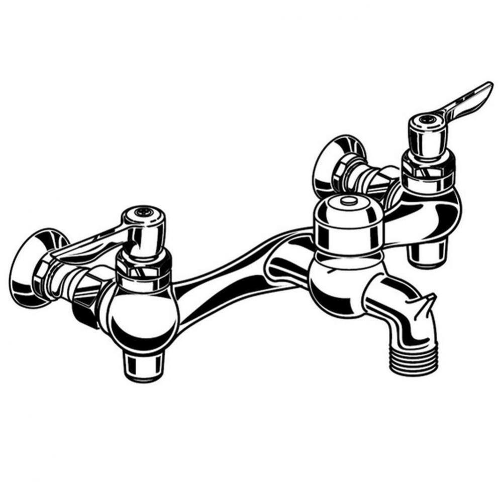 Wall-Mount Service Sink Faucet With 3-Inch Vacuum Breaker Spout