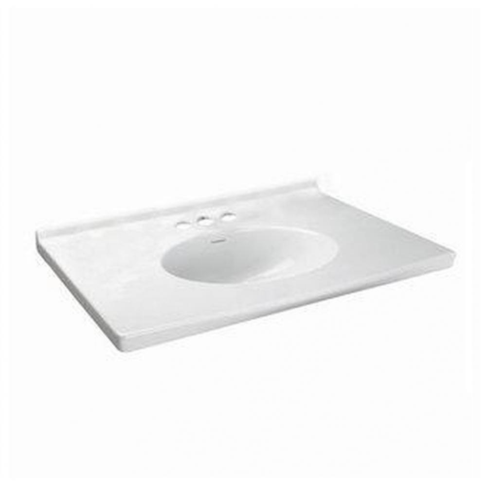 Portsmouth Fire Clay Vanity Top 4In-Wht