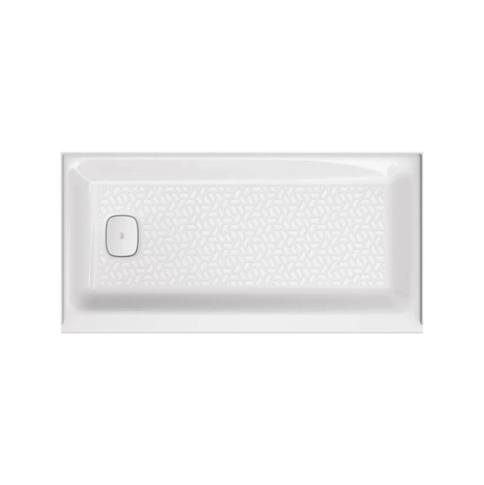 Aspirations 60 x 30-Inch Single Threshold Shower Base With Left-Hand Drain White