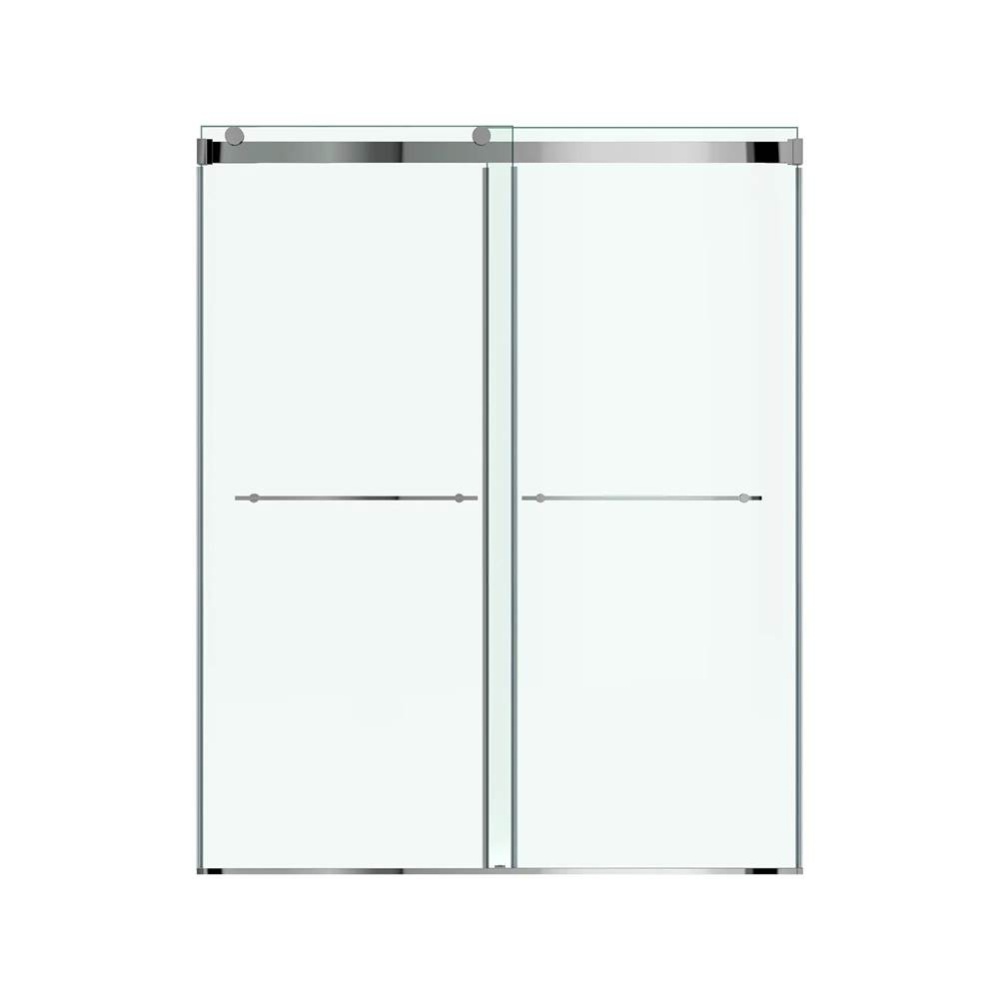 Aspirations 60 x 72-Inch Frameless Sliding Shower Door Silver Shine