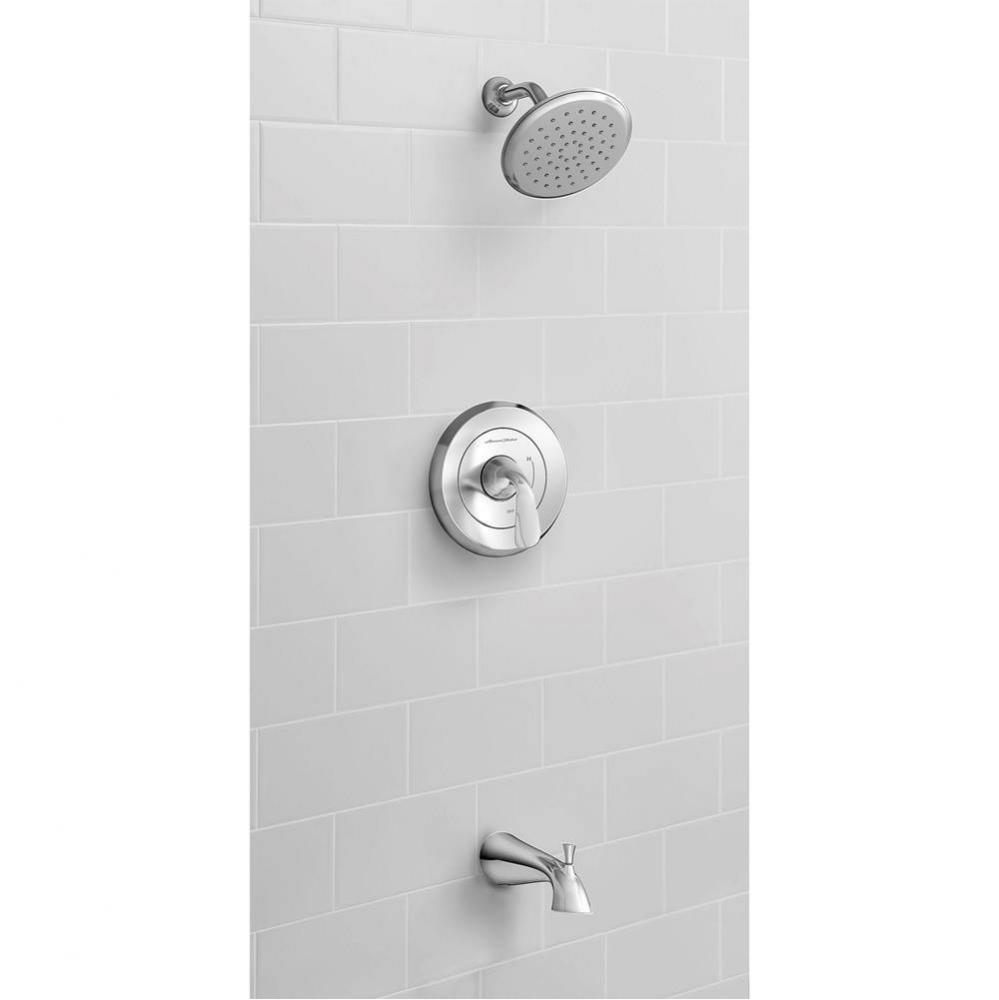 Fluent® 1.8 gpm/6.8 L/min Tub and Shower Trim Kit With Water-Saving Showerhead, Double Cerami