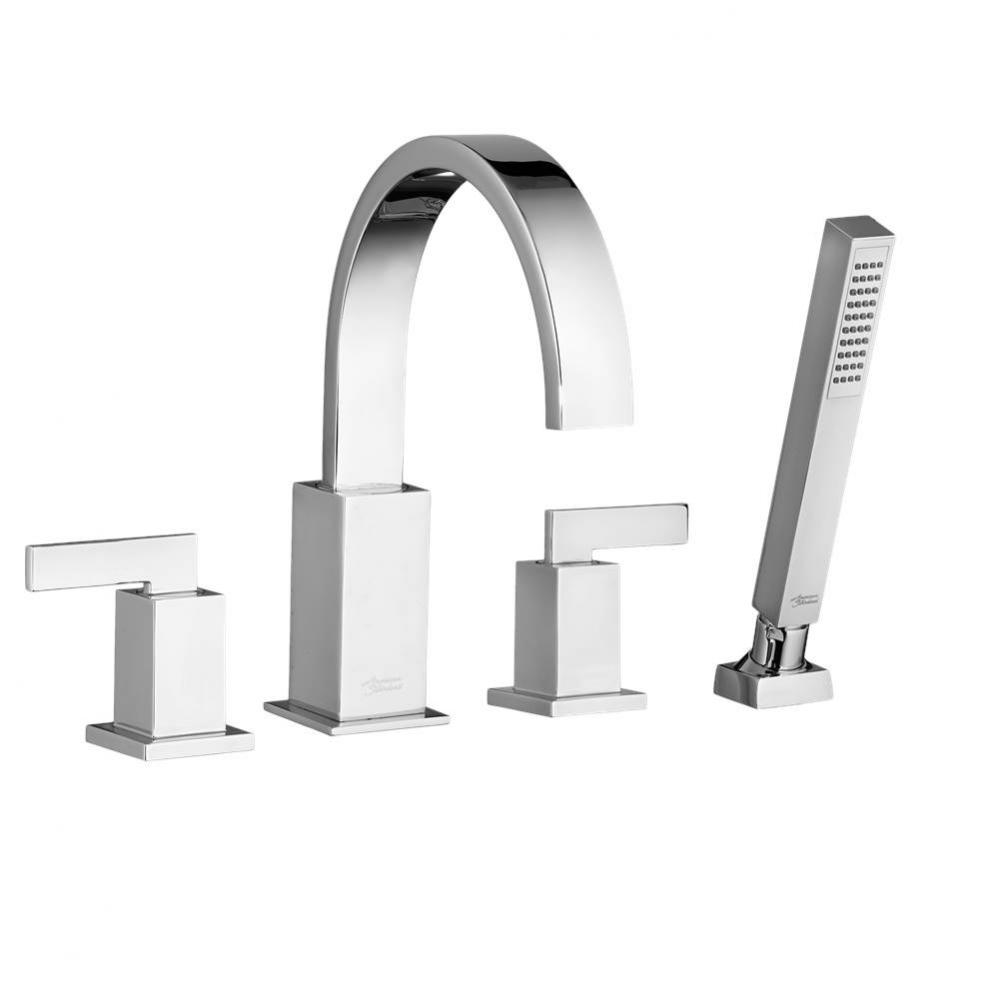 TIMES SQUARE DECK-MOUNT TUB FILLER W/PS