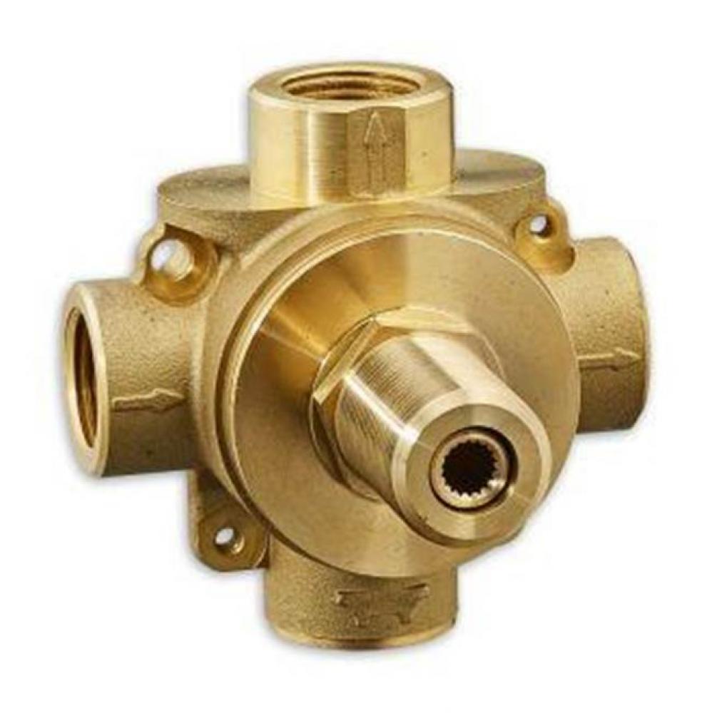 3-Way In-Wall Diverter Rough-In Valve With 3 Discrete Functions