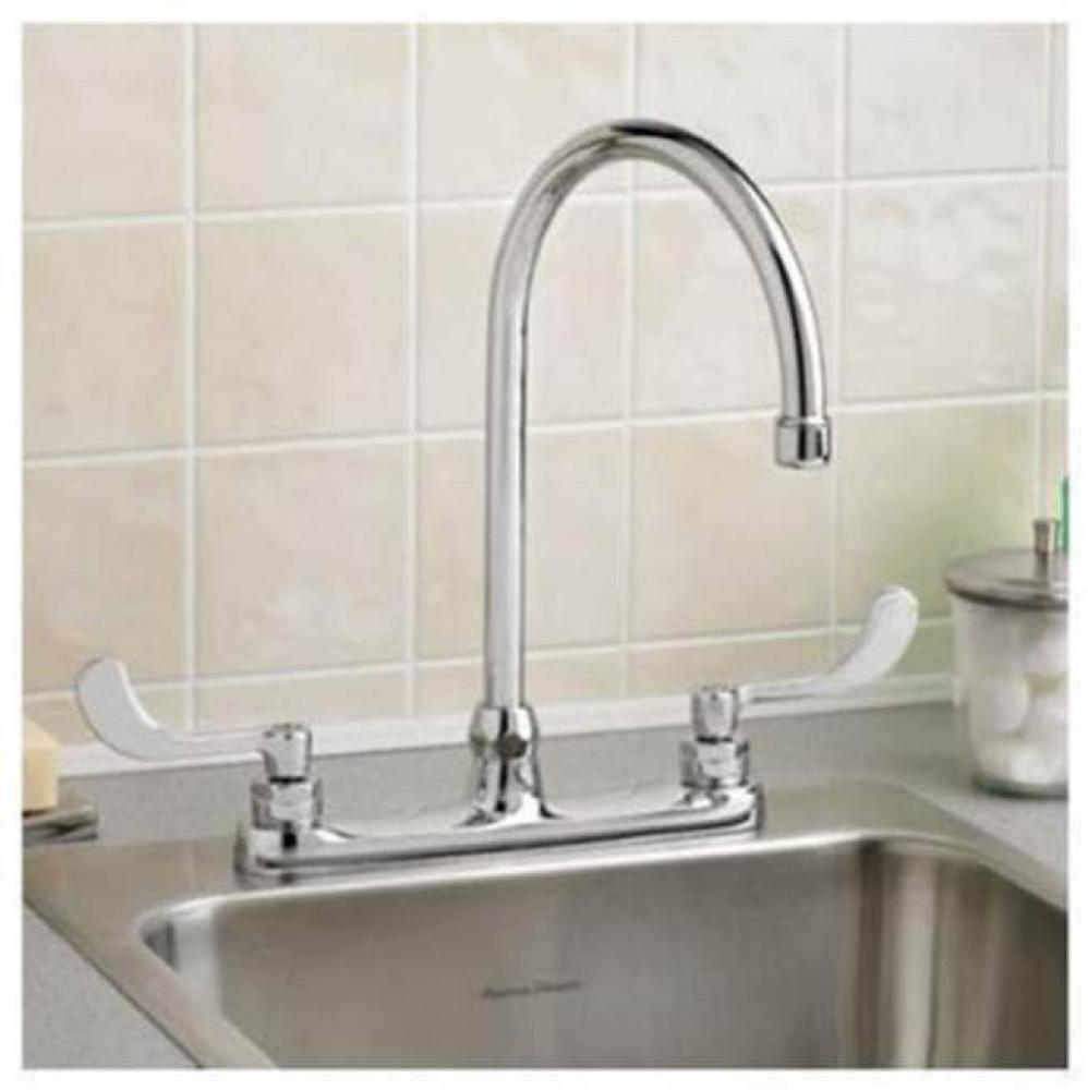 Monterrey® Top Mount Kitchen Faucet With Gooseneck Spout and Wrist Blade Handles 1.5 gpm/5.7
