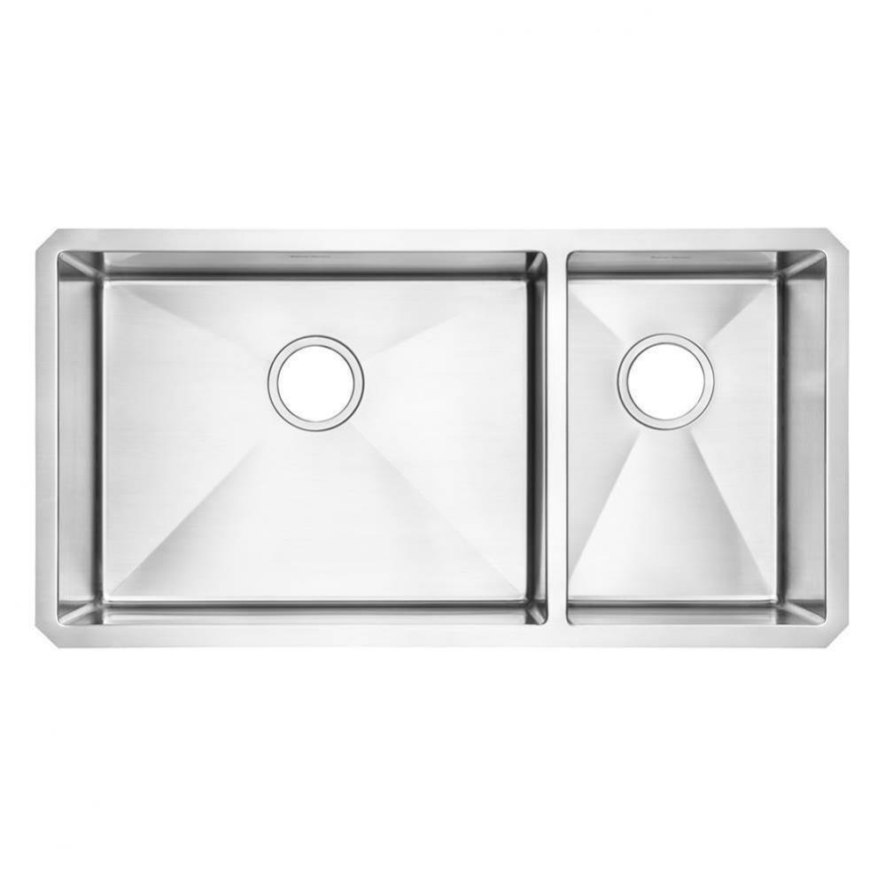 Pekoe 35 x 18-Inch Stainless Steel Undermount Double Bowl Kitchen Sink