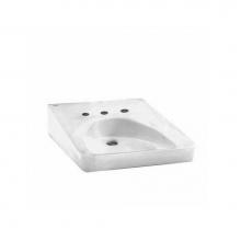 American Standard Canada 9140013.020 - Wheelchair Wall-Hung Sink With 10-1/2-Inch Widespread