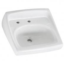 American Standard Canada 0356115.020 - Lucerne™ Wall-Hung Sink With Center Hole Only and Extra Left-Hand Hole