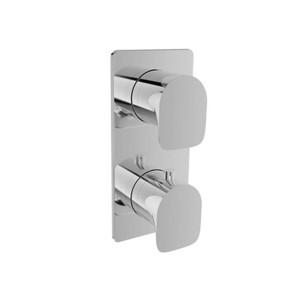 Complete thermostatic pressure balanced shower control valve with 3-way diverter