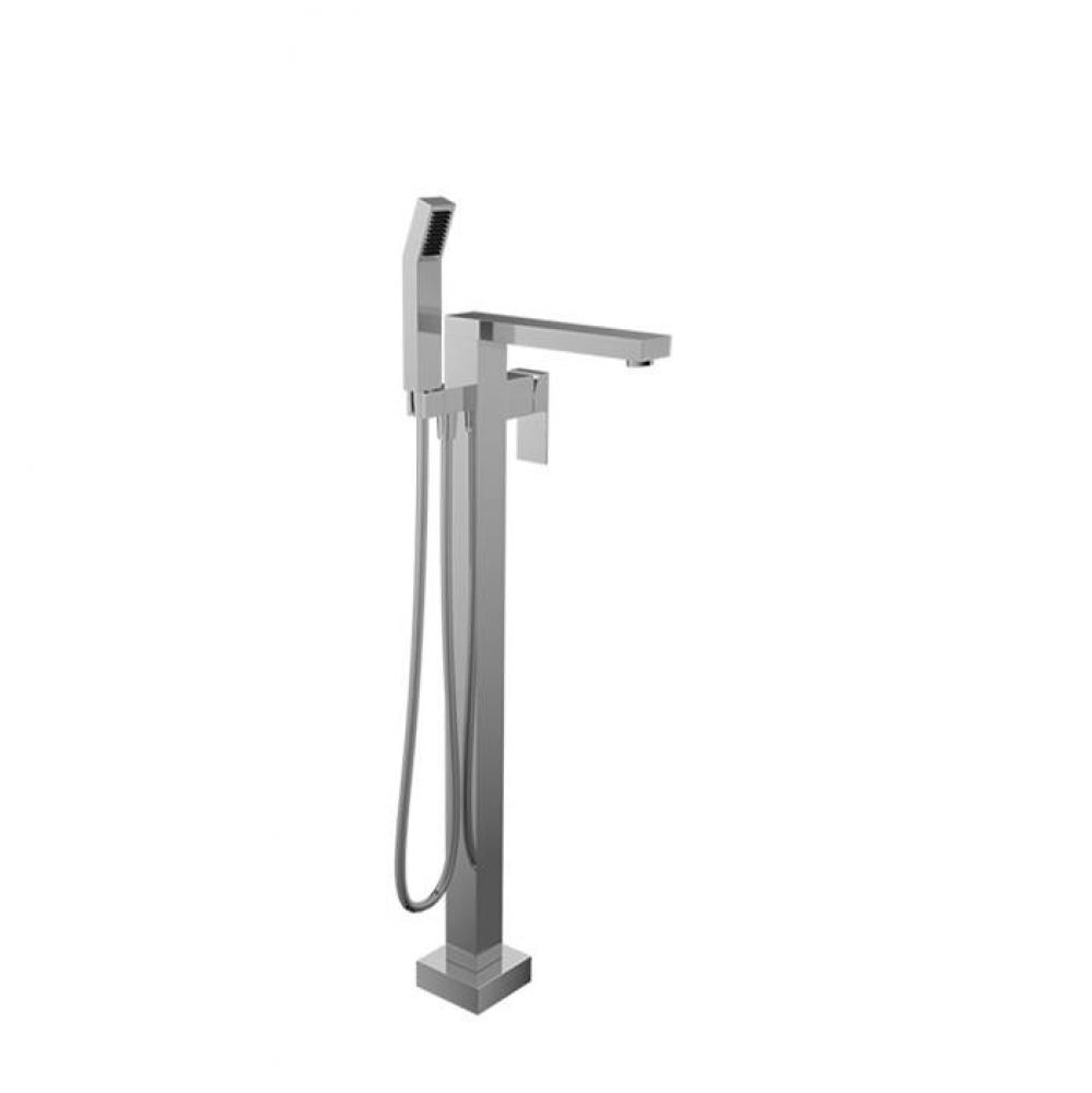 Floor-Mounted Tub Filler With Hand Shower