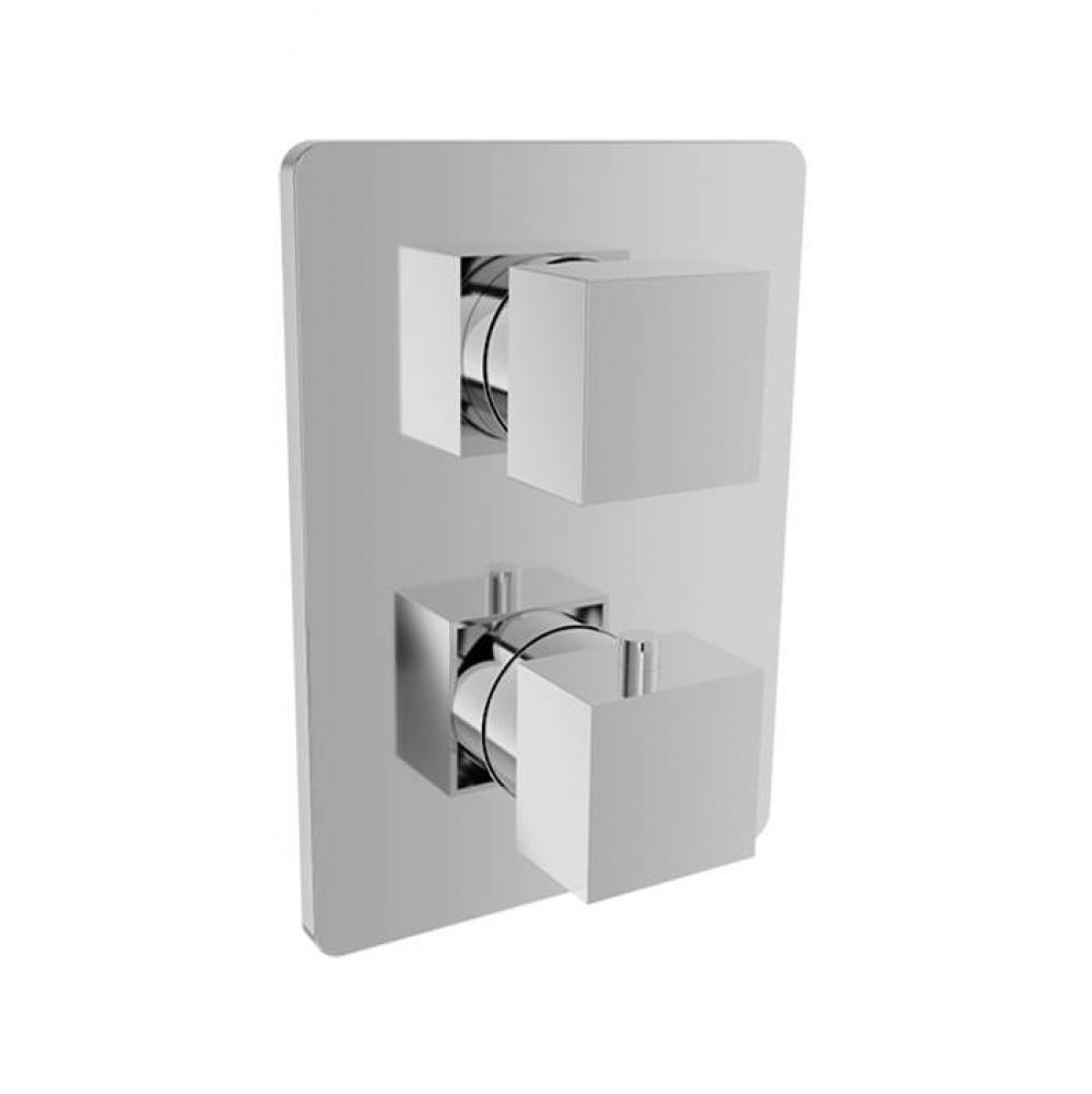 Complete Thermostatic Pressure Balanced Shower Control Valve With 2-Way Diverter (Non-Shared Ports