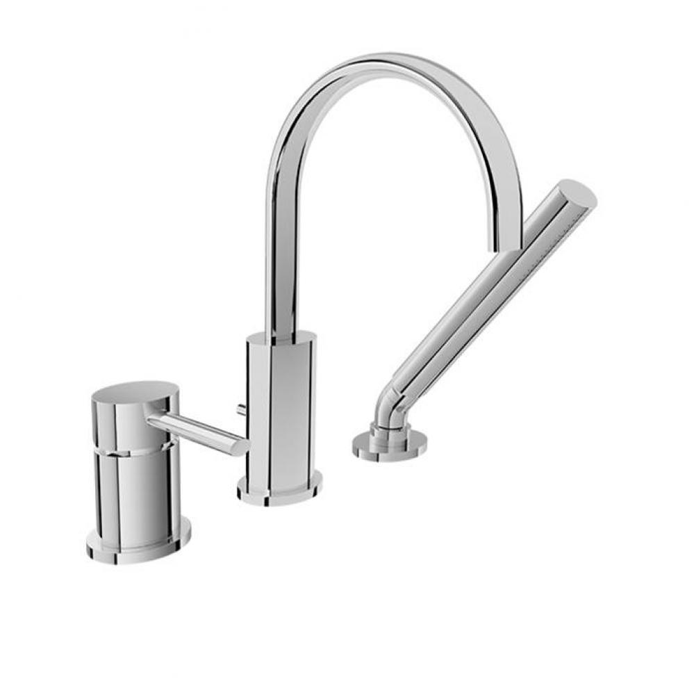 3-Piece Deck Mount Tub Filler With Hand Shower