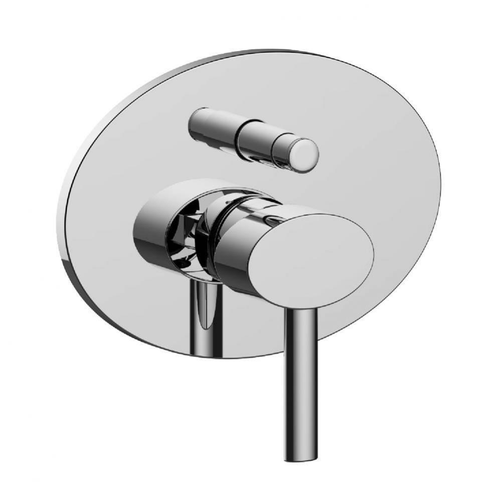 Complete pressure balanced shower control valve with diverter