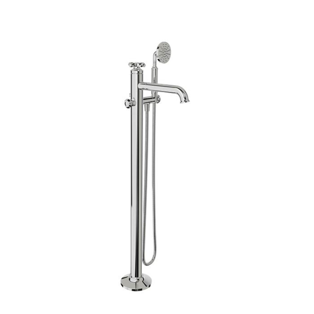 Trim only for floor-mounted tub filler with hand shower