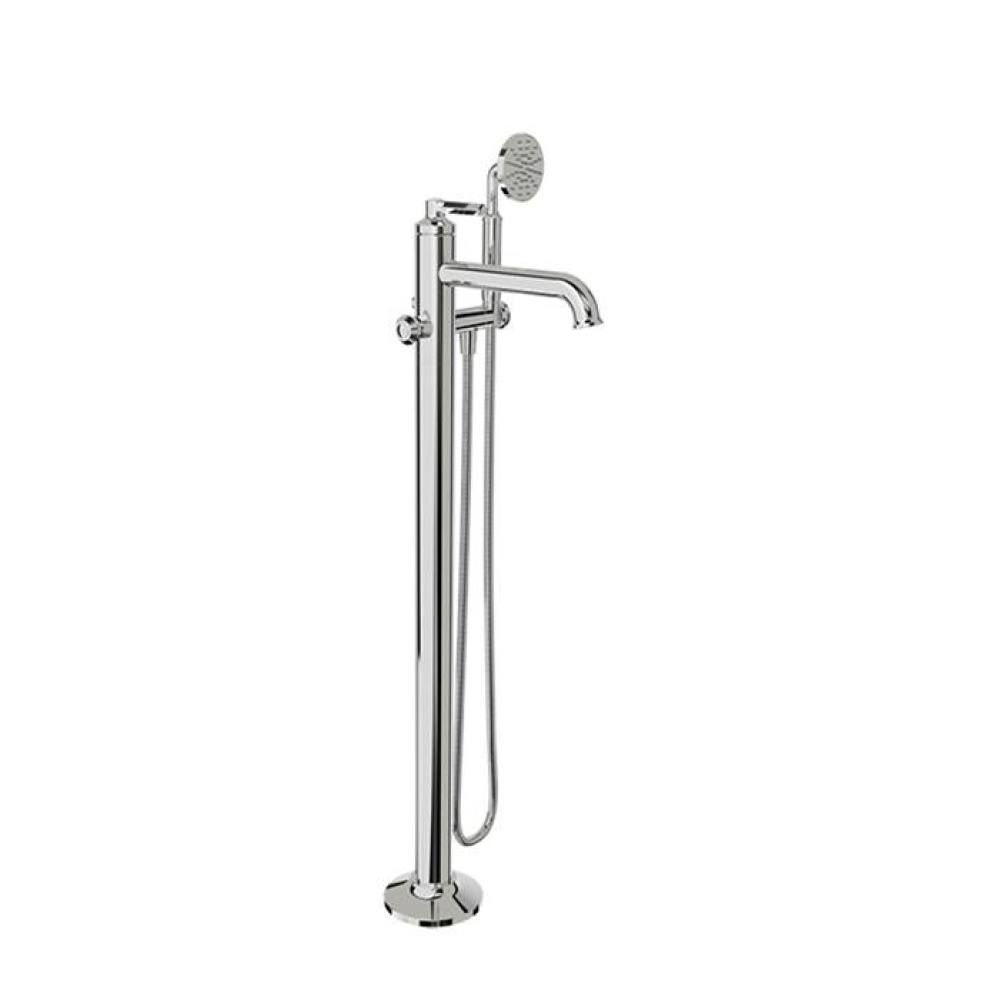 Trim only for floor-mounted tub filler with hand shower