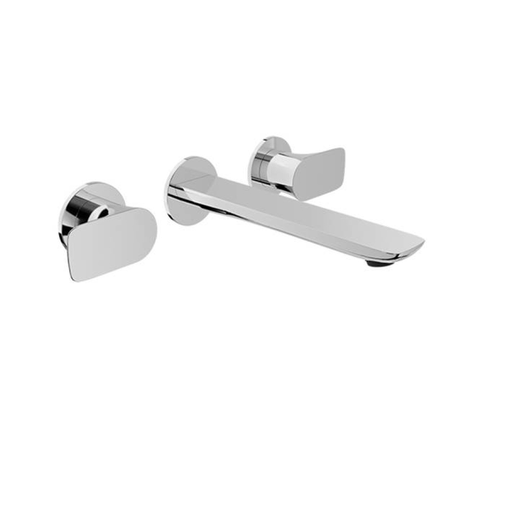 Trim only for for 2 handles wall-mounted lavatory faucet, drain not included