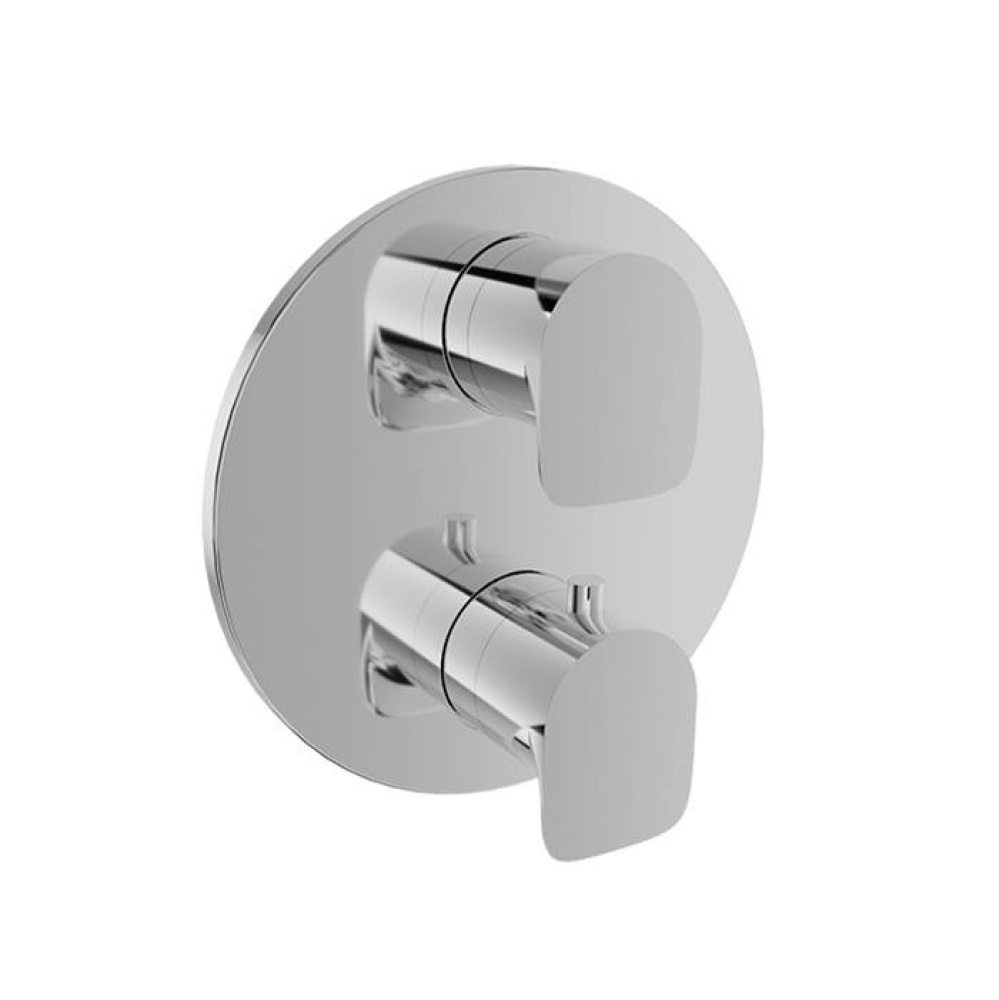 Trim only for thermostatic pressure balanced shower control valve with 1-way diverter