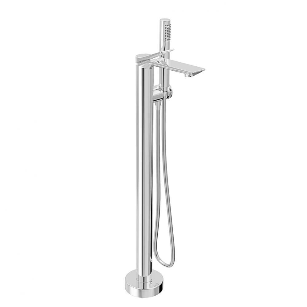 Floor-Mounted Tub Filler With Hand Shower