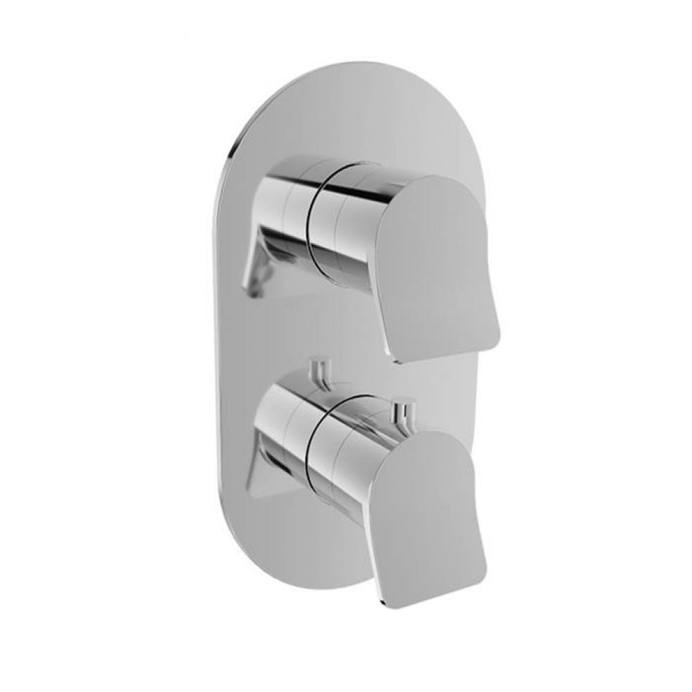 Trim Only For Thermostatic Pressure Balanced Shower Control Valve With 3-Way Diverter