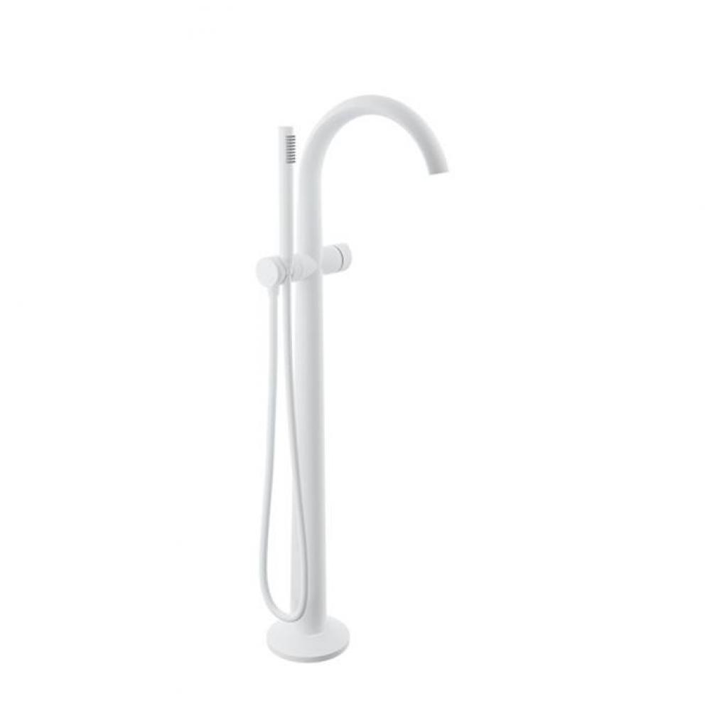 Floor-Mounted Tub Filler With Hand Shower