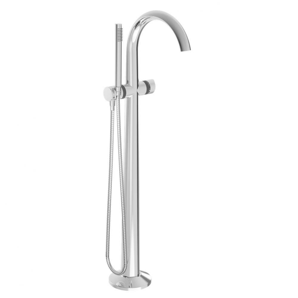 Trim only for floor-mounted tub filler with hand shower