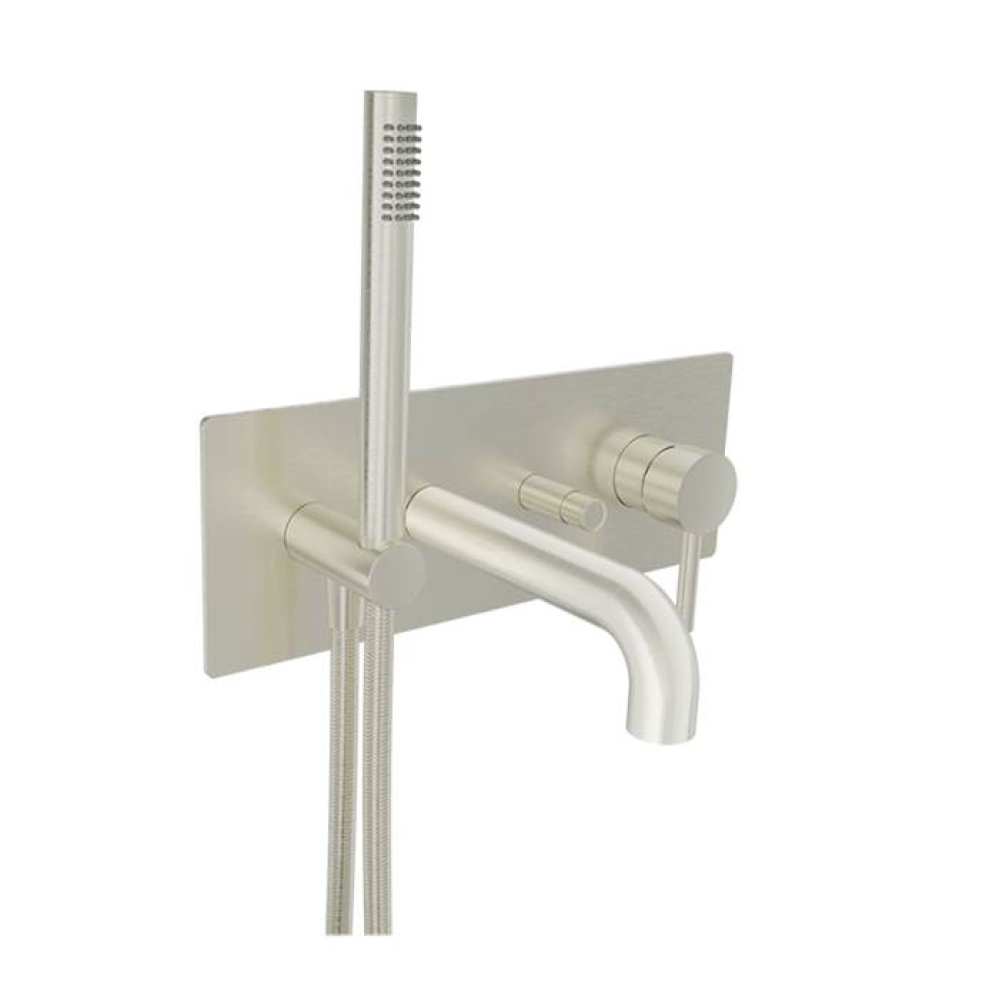 Wall-mounted tub faucet with hand shower