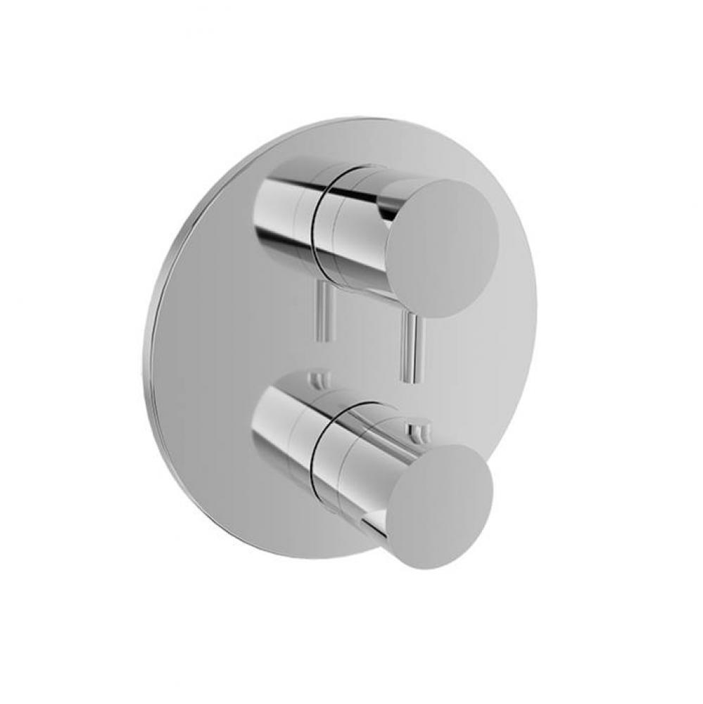 Complete Thermostatic Pressure Balanced Shower Control Valve With 2-Way Diverter (Shared Ports)