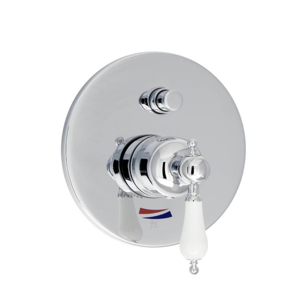 Trim only for pressure balanced shower control valve with diverter