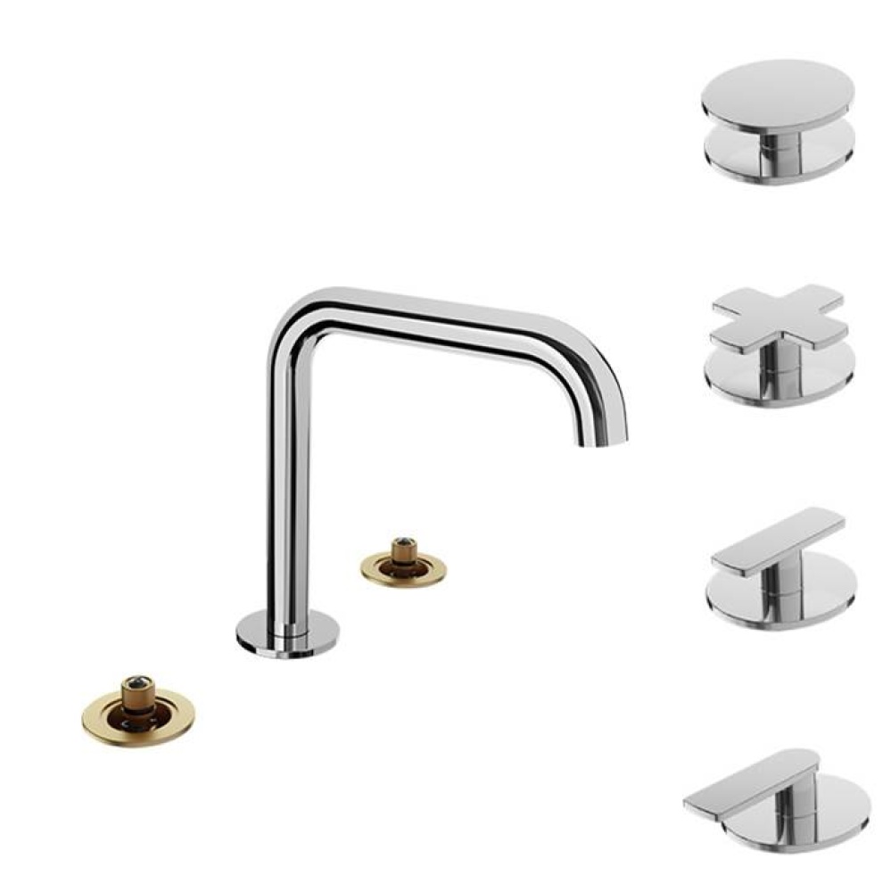 8'' c/c lavatory faucet (without handle), drain included