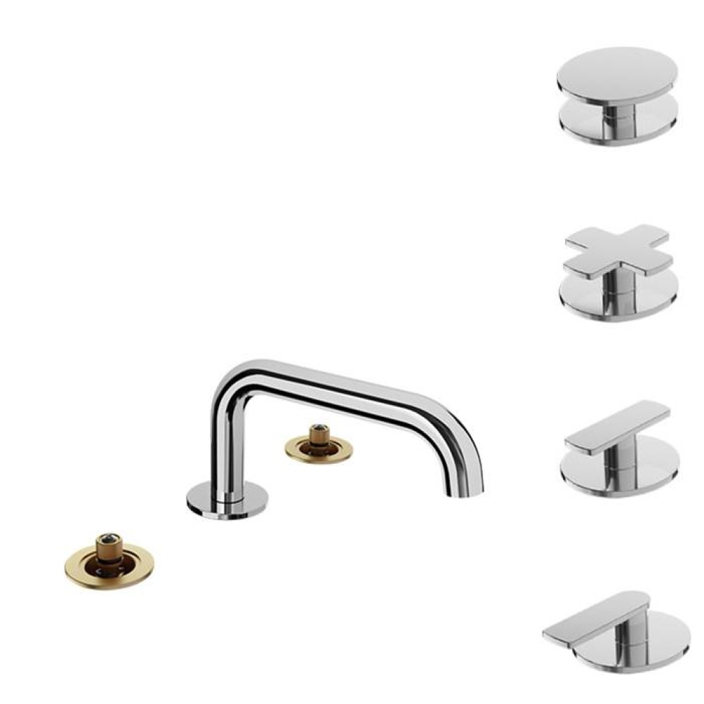 8'' c/c lavatory faucet (without handle), drain included