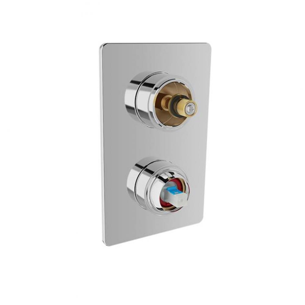 Pressure Balanced Shower Control Valve With 2-Way Diverter Without Handle (Non-Shared Port)