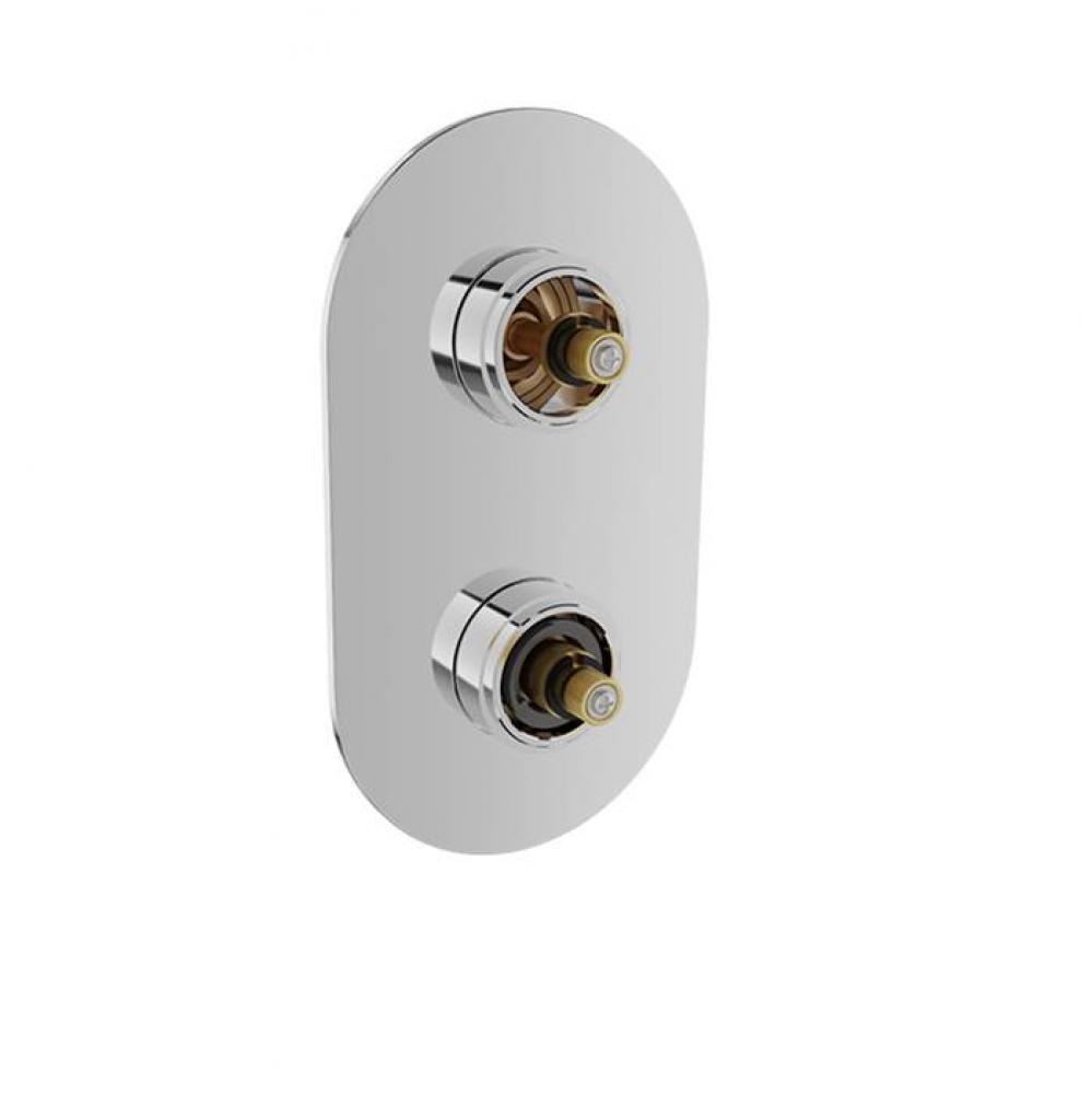 Trim Only For Thermostatic Pressure Balanced Shower Control Valve With 2-Way Diverter (Without Han