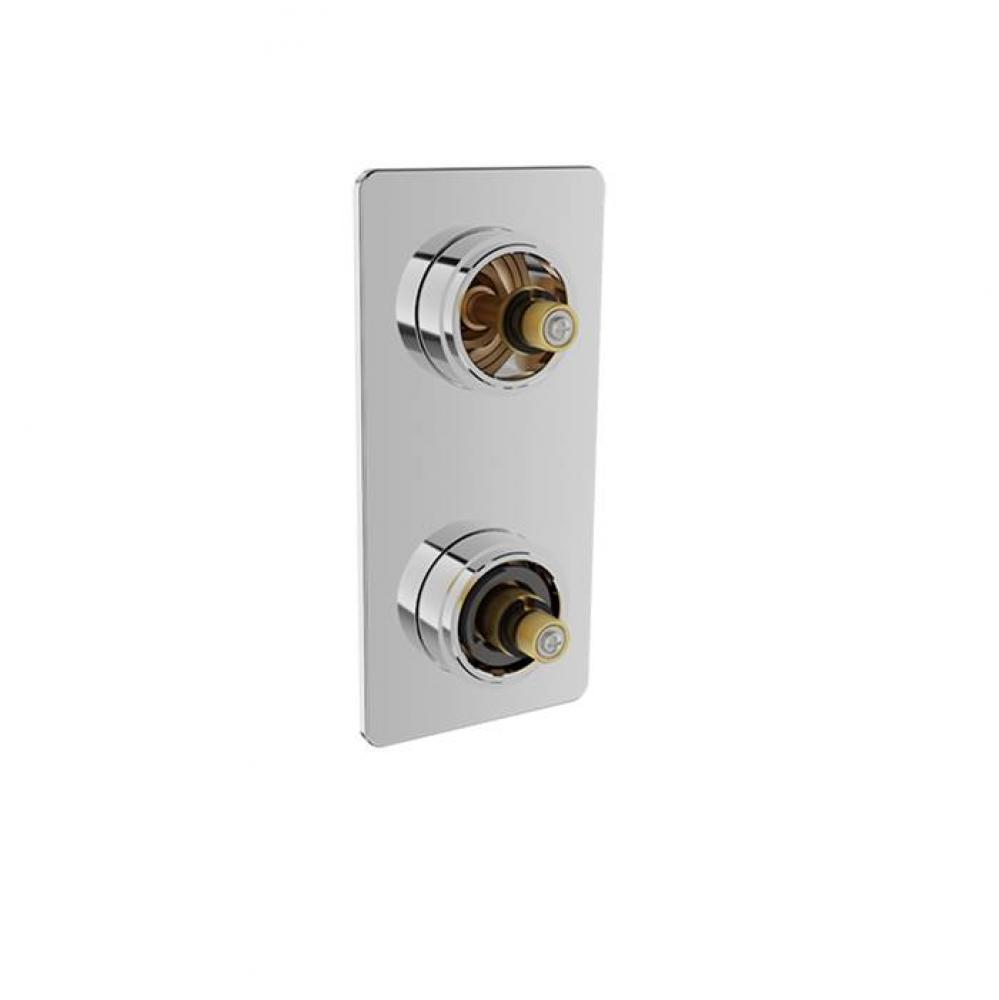 Thermostatic Pressure Balanced Shower Valve With 3-Way Diverter Without Handle (Non-Shared Port)