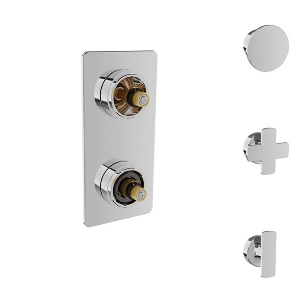 Trim only for thermostatic pressure balanced shower control valve with 3-way diverter (without han