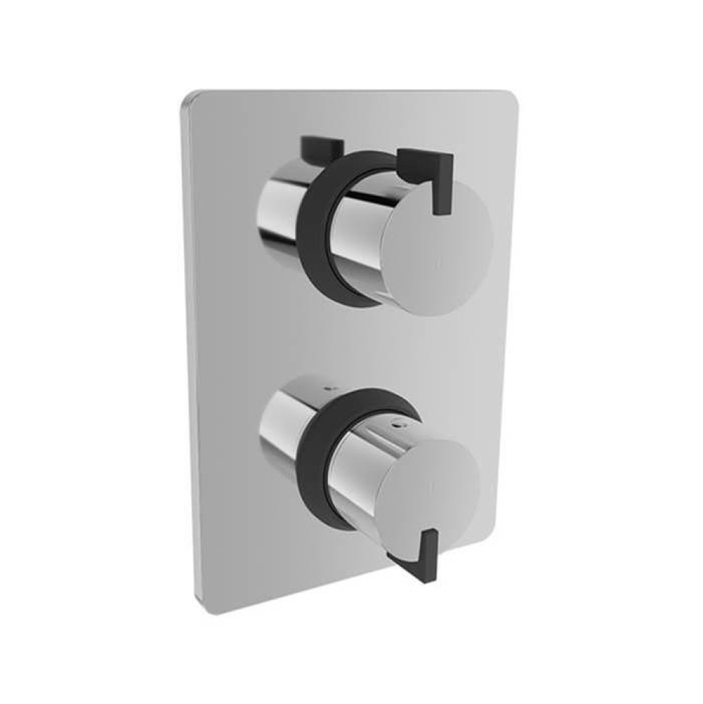 Complete Thermostatic Pressure Balanced Shower Control Valve With 2-Way Diverter (Non-Shared Ports