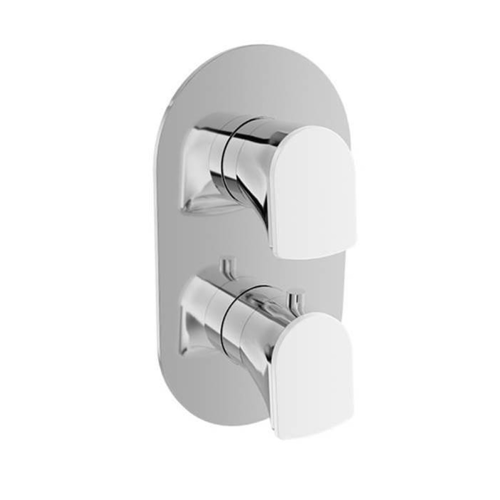 Trim Only For Thermostatic Pressure Balanced Shower Control Valve With 2-Way Diverter